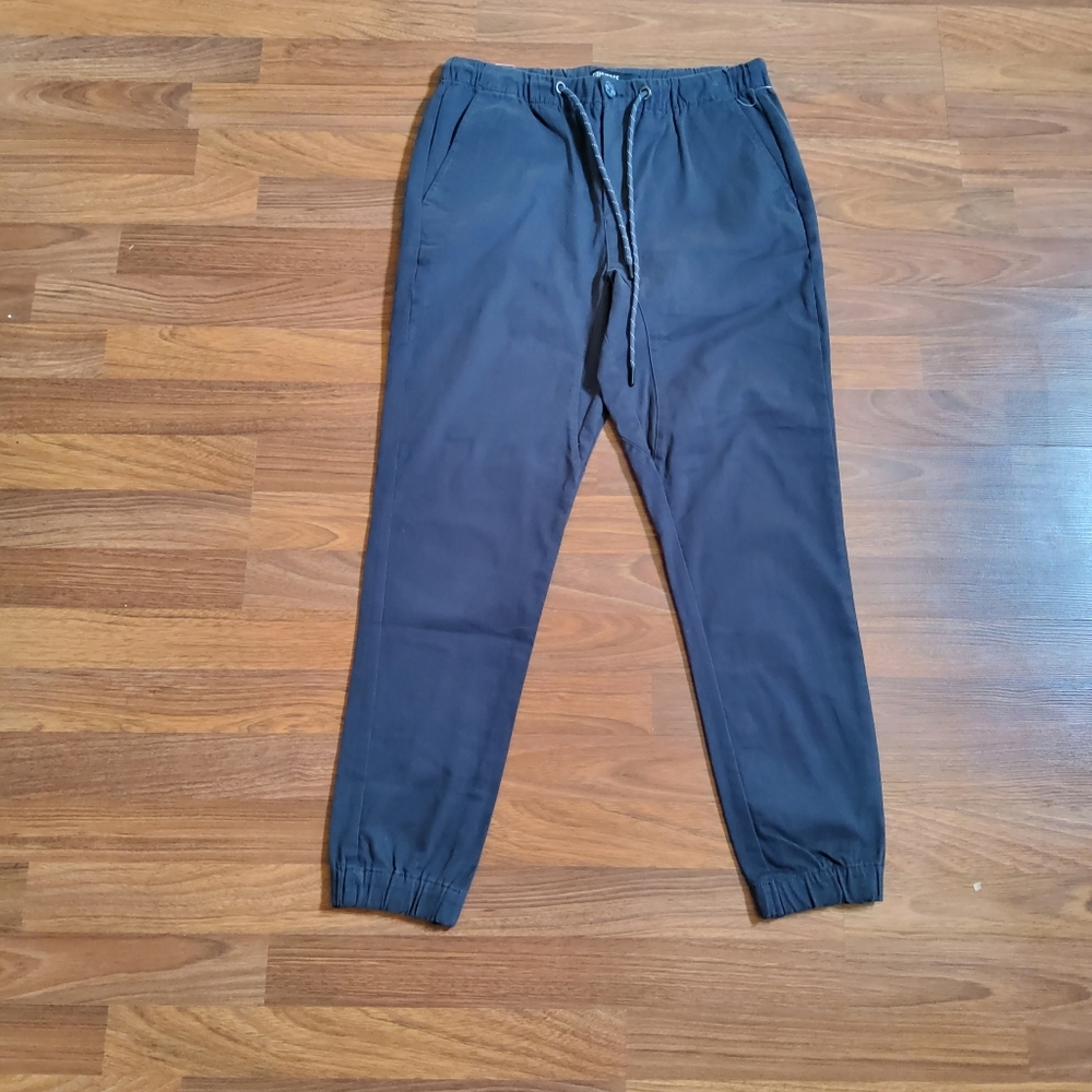 Commerce Men's Twill Chino Jogger Casual Pants Size M Grey New - Picture 7 of 12